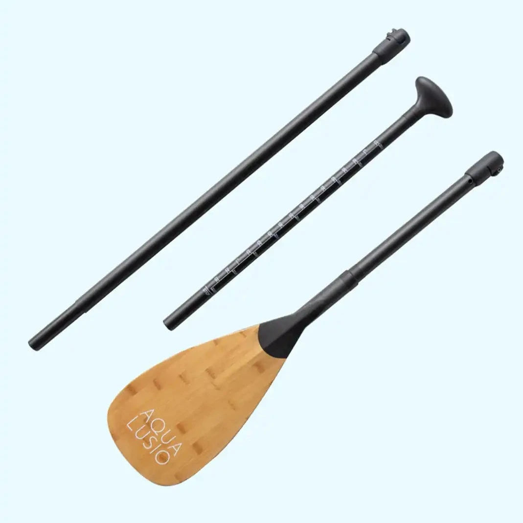 AQUA LUSIO Kolfiberpaddel med Bambu-blad