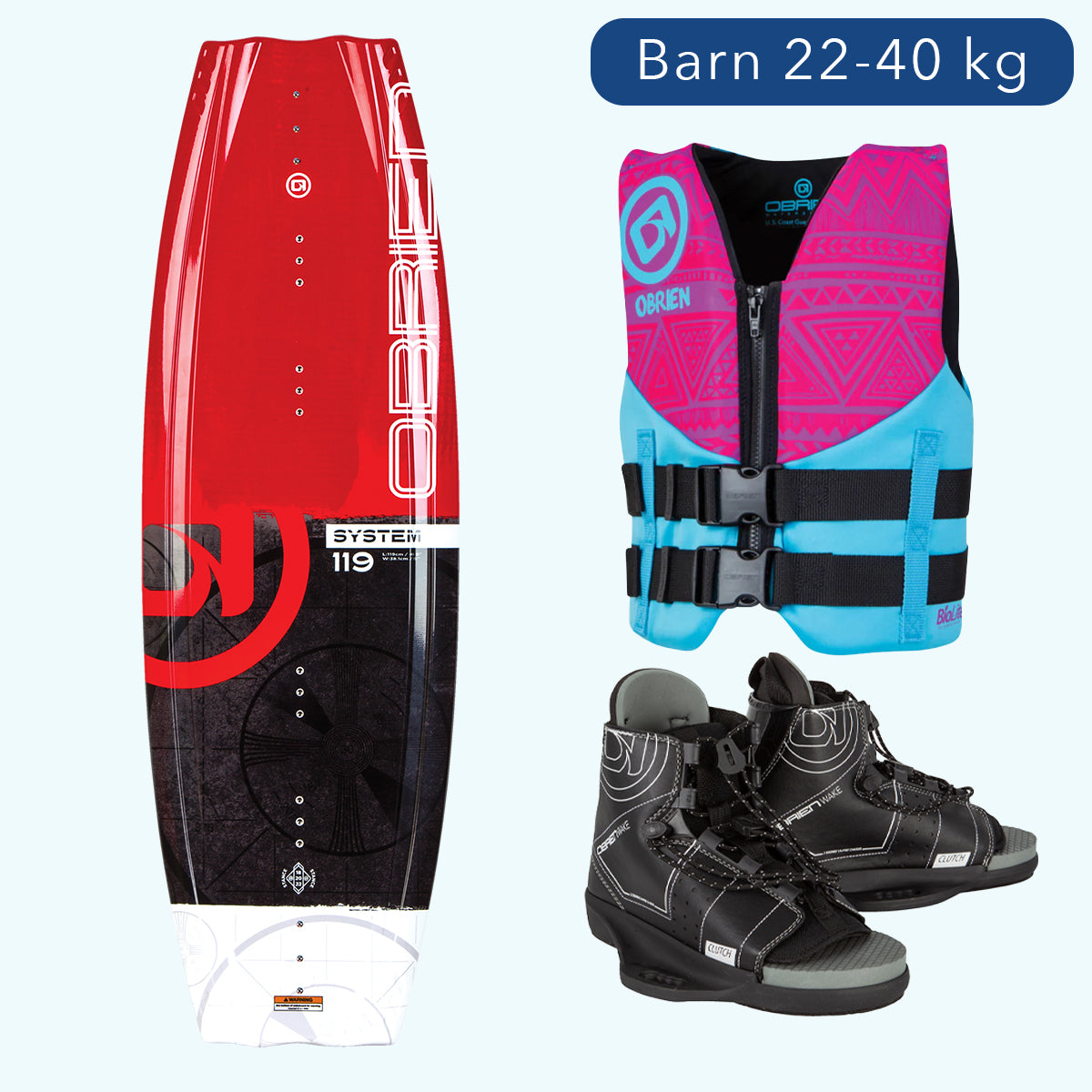 O'Brien System - Komplett Wakeboardpaket för Barn 22-40 kg