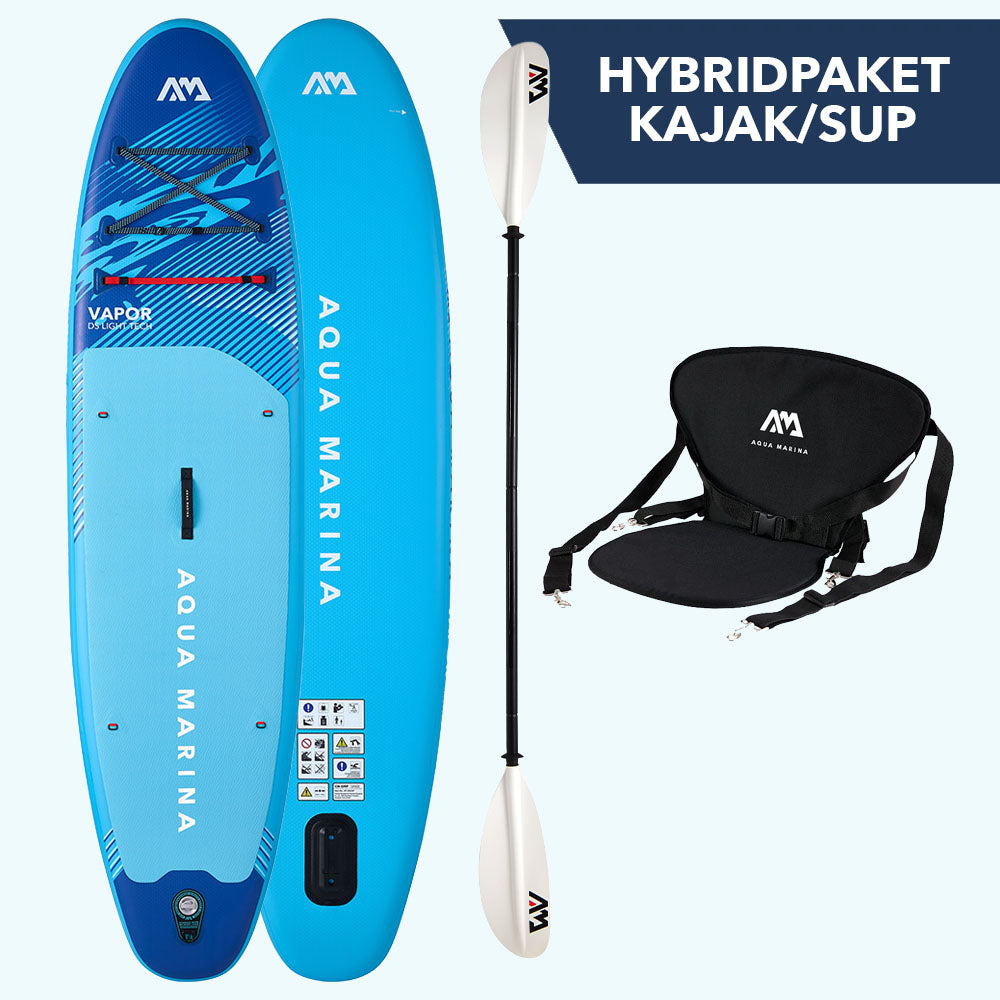 Aqua Marina Vapor 10'4" - Paket med kajakpaddel och säte