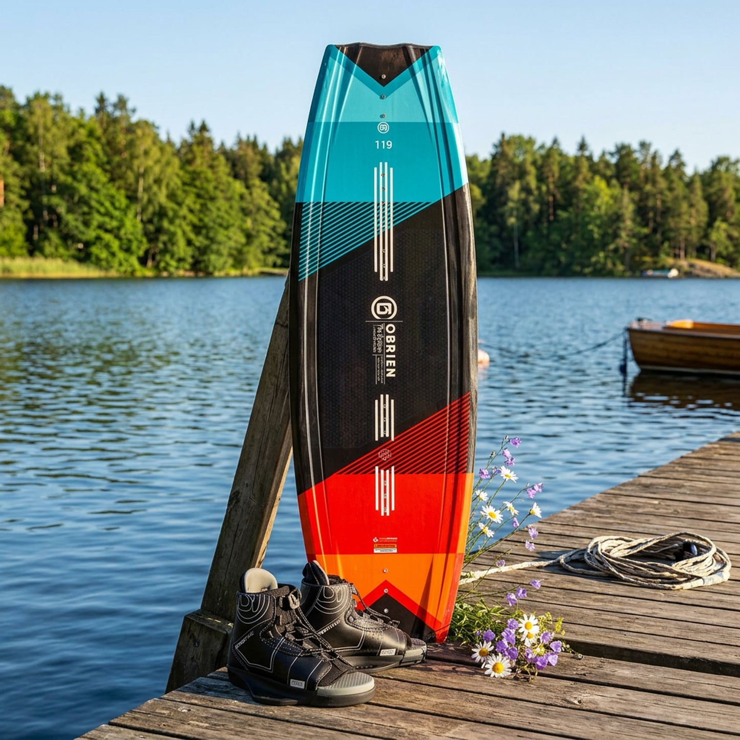 O'Brien System Juniorpaket - Komplett wakeboard med bindning